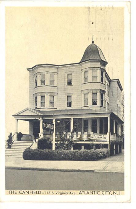 Atlantic City - Canfield Boarding House - 15  South Virginia Avenue