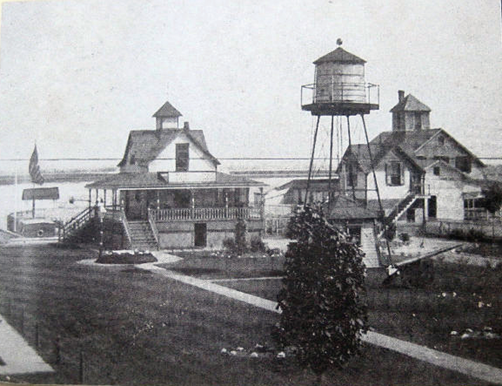 Somers Point - A birds eye view from Fishermans Headquarters - 1906