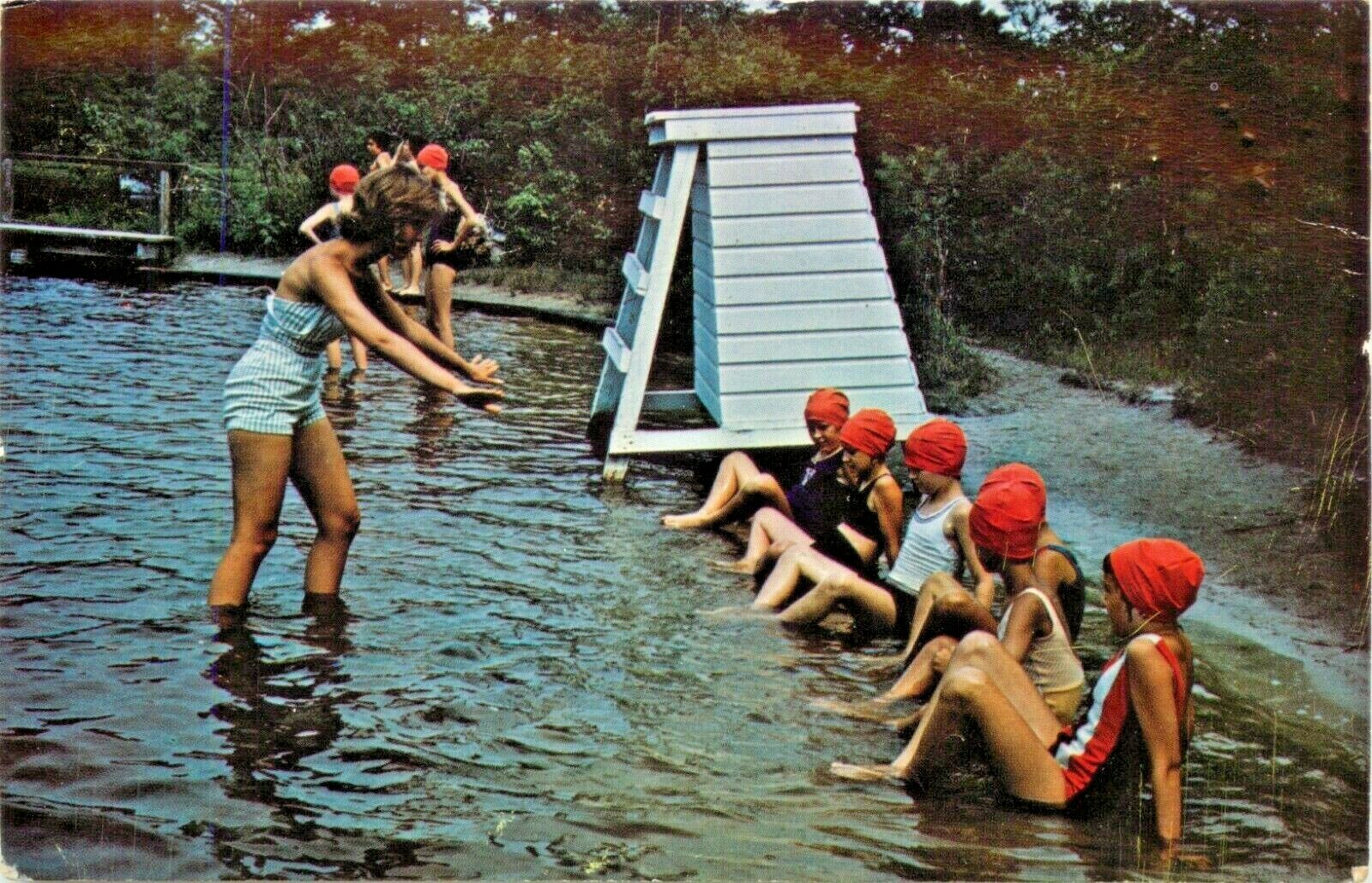 Medford - Camp Matollionequay - YMCA girls camp - At the beach