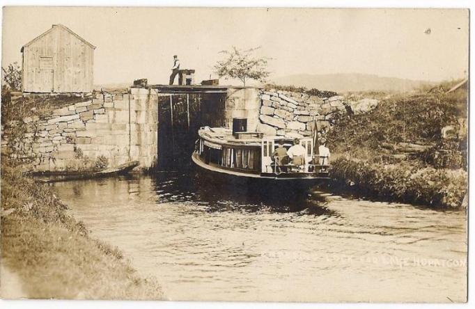 Lake Hopatcong - Entering the lock - c 1910