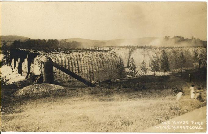 Lake Hopatcong - Ice House Fire ruins - c 1910