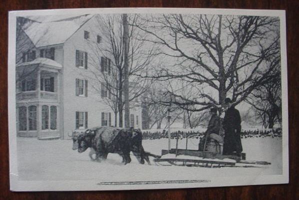 Stockholm - Horse drawn sledge thought to be a snow plow on a snowy day - 1906b